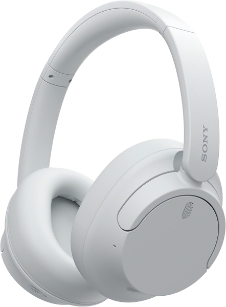 Casque Bluetooth 5.2 Sony WH-CH720 avec microphone intégré - Arceau réglable - Connectivité multipoint - Filaire et sans fil - Oreillettes rotatives - Jusqu'à 50 h d'autonomie - Blanc