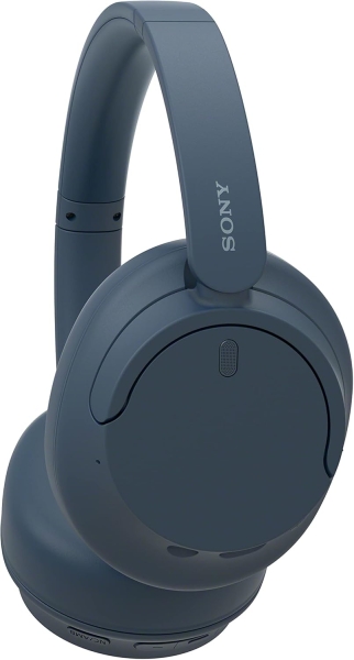 Casque Bluetooth 5.2 Sony WH-CH720 avec microphone intégré - Bandeau réglable - Connectivité multipoint - Filaire et sans fil - Oreillettes rotatives - Jusqu'à 50 h d'autonomie - Bleu