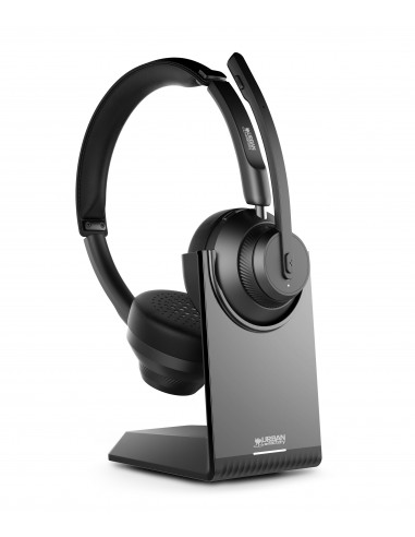 Casque Bluetooth 5.2 Urban Factory Movee Pro - Support de charge - Microphone avec réduction du bruit ambiant - Noir