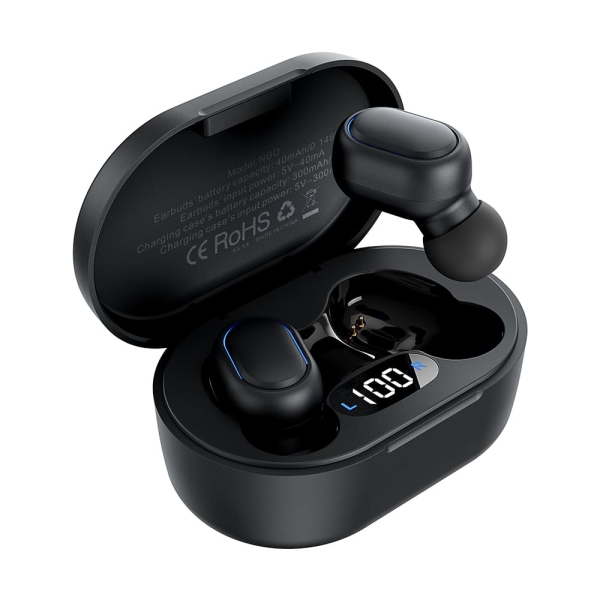 Casque Bluetooth 5.3 Vention Tiny T11 avec étui de chargement - Autonomie 7 h - Noir