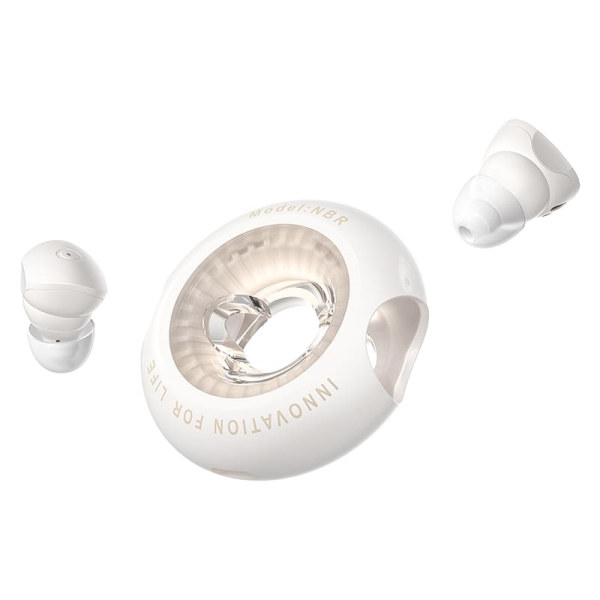 Casque Bluetooth 5.3 Vention Tiny T17 avec étui de chargement – True Wireless – Autonomie 6 h – LED – Beige
