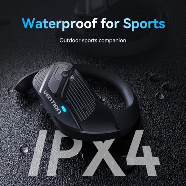 Casque Bluetooth 5.4 Vention OpenBeat O12 avec étui de chargement – True Wireless – Oreille ouverte – Autonomie 7 h – Noir