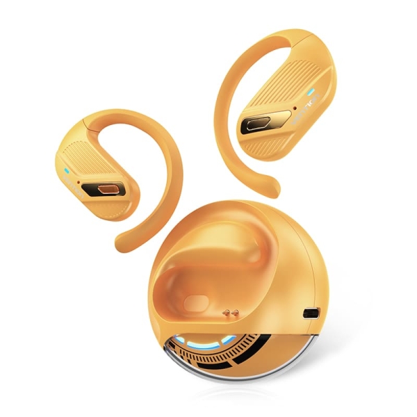 Casque Bluetooth 5.4 Vention OpenBeat O12 avec étui de chargement – True Wireless – Oreille ouverte – Autonomie 7 h – Orange