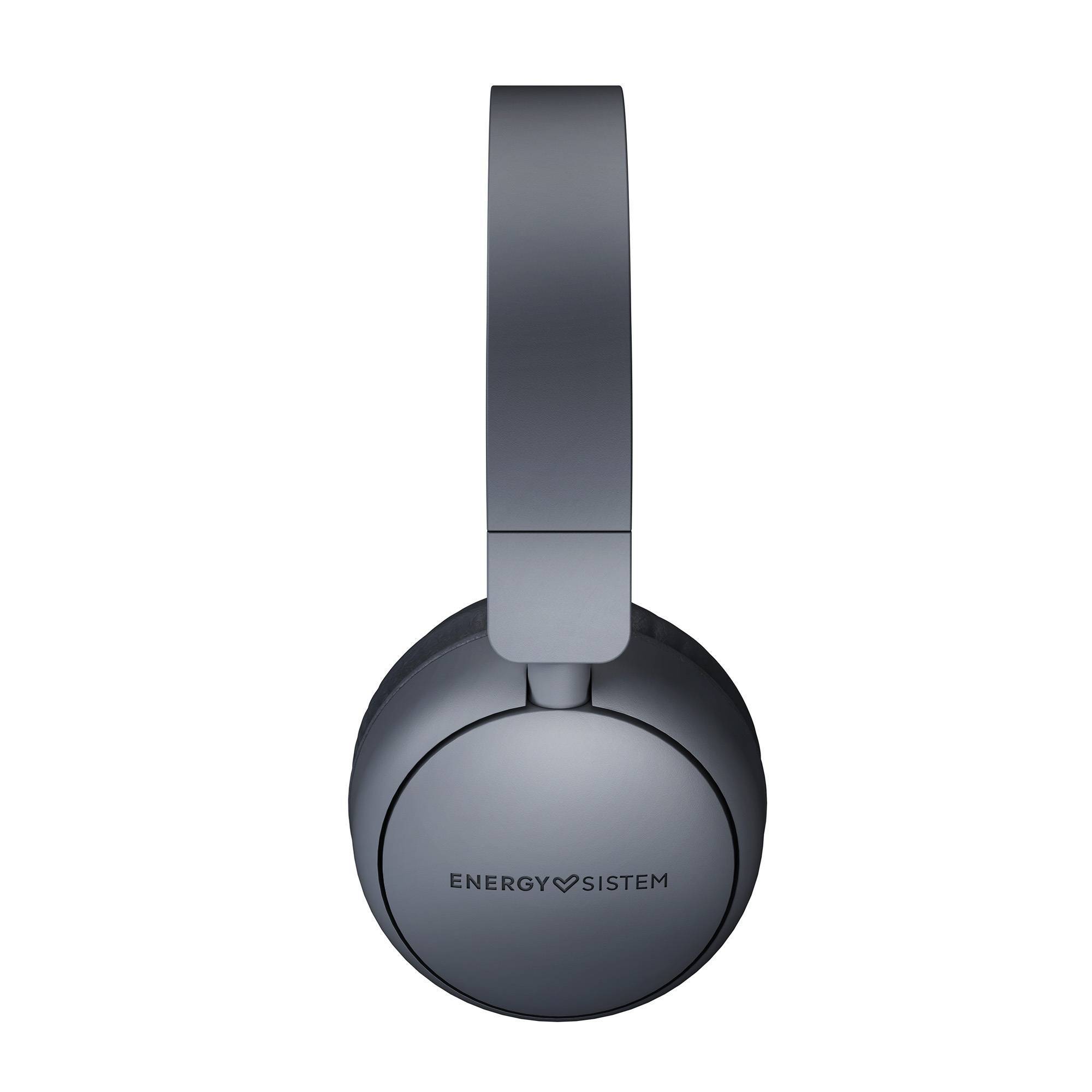 Casque Bluetooth Energy Sistem avec Radio FM - Plastique 100% Recyclé - Lecteur MP3 et Lecteur MicroSD - Technologie Bluetooth - Couleur Gris