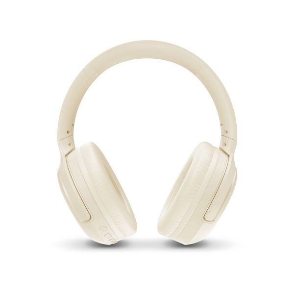 Casque Bluetooth Energy Sistem Rizz - Connexion multipoint - Jusqu'à 50 h d'autonomie - Basses profondes - Bandeau rembourré réglable - Assistant vocal - Couleur crème