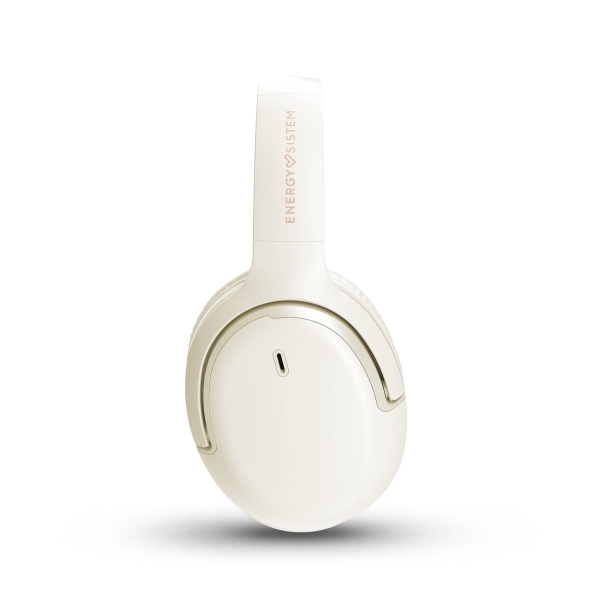 Casque Bluetooth Energy Sistem Rizz - Connexion multipoint - Jusqu'à 50 h d'autonomie - Basses profondes - Bandeau rembourré réglable - Assistant vocal - Couleur crème