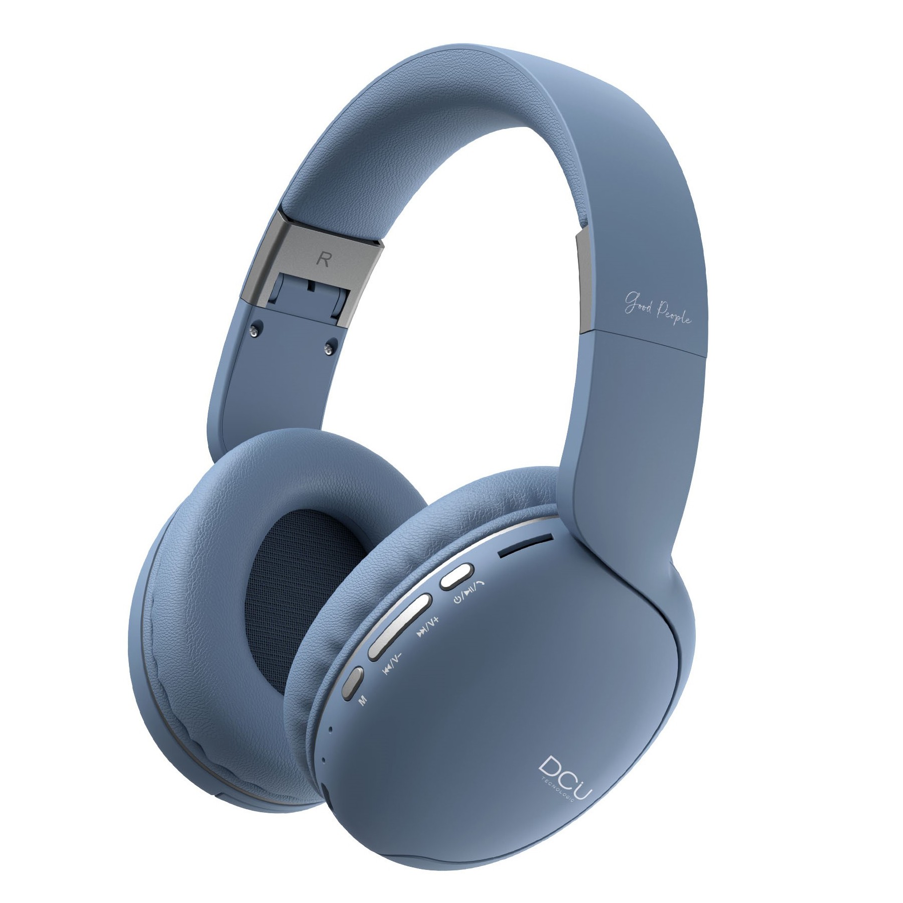 Casque Bluetooth Pliable DCU Tecnologic Soundpro - Connexion Bluetooth V5.0 - Haut-parleurs 40 mm - Batterie 400Mah - 15h d'Utilisation - Profitez de la Musique Partout - Couleur Bleu