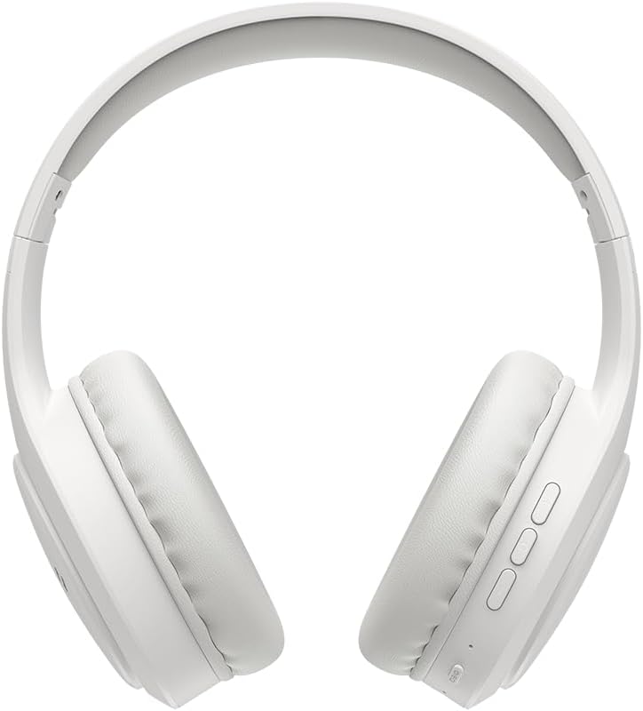 Casque Bluetooth SPC Heron Studio - Connexion simultanée à deux appareils - 30 heures de lecture - Synchronisation automatique - Conception réglable et pliable - Bouton multifonction - Couleur blanche