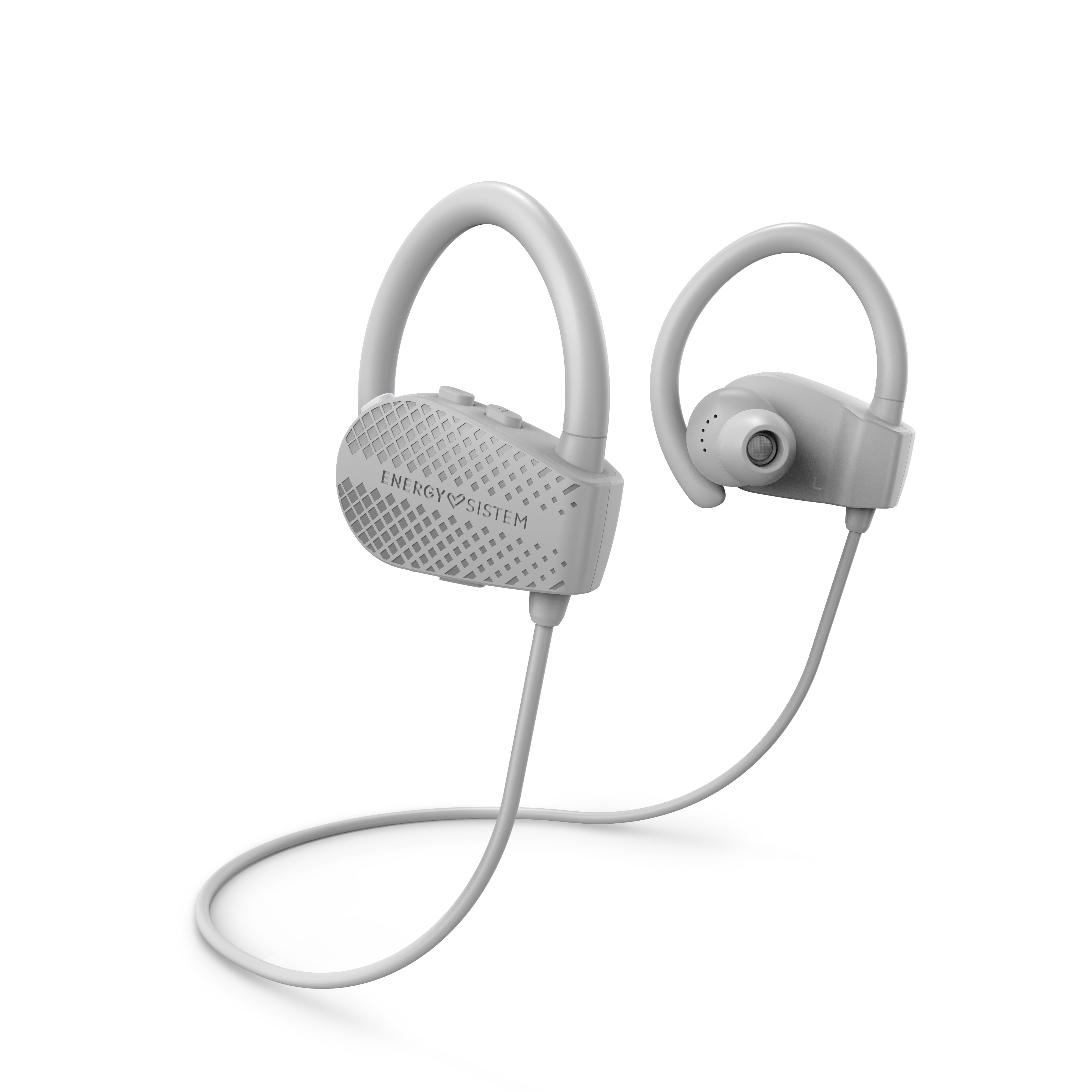 Casque Bluetooth Sport 1+ Energy Sistem - Assistant vocal - Résistant à la transpiration - Couleur grise