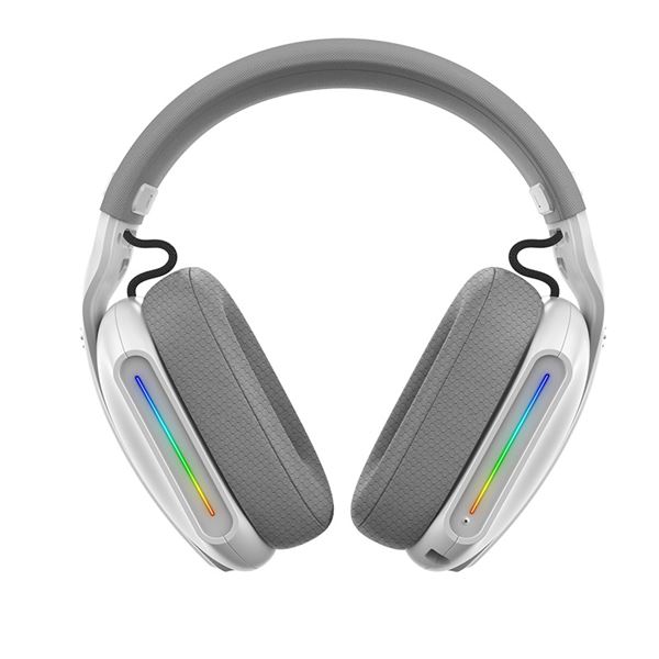 Casque de jeu Bluetooth Coolsound G11 - Éclairage RVB - Blanc