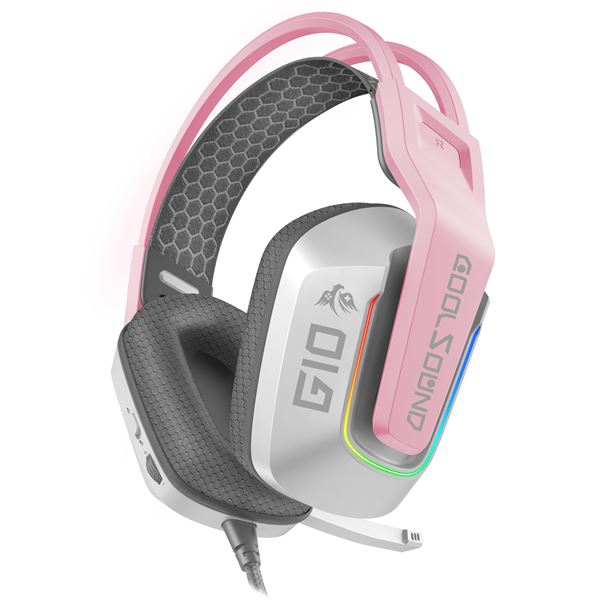 Casque de jeu Coolsound G10 - Compatible avec XBOX, PS5, PS4, Switch et PC - Rose
