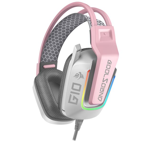 Casque de jeu Coolsound G10 - Compatible avec XBOX, PS5, PS4, Switch et PC - Rose