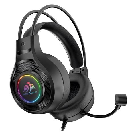 Casque de jeu Coolsound G7 avec microphone flexible - Compatible avec PC, MAC, PS5, PS4, Xbox 360, Nintendo Switch - Éclairage LED - Bandeau réglable - Coussinets rembourrés - Commandes du casque - Câble de 2 m