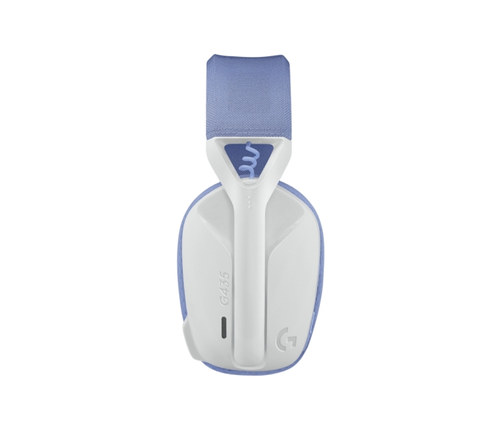 Casque de jeu sans fil Logitech G435 - Bandeau réglable - Bluetooth LightSpeed - 2 microphones - Blanc cassé et lilas