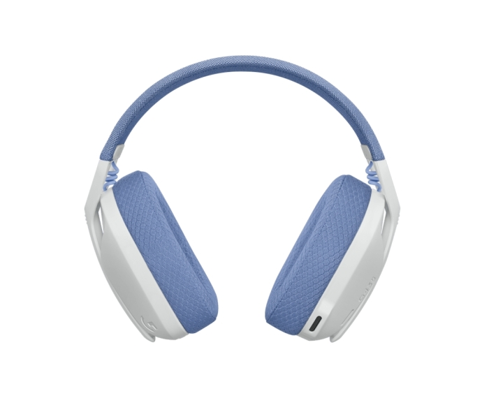 Casque de jeu sans fil Logitech G435 - Bandeau réglable - Bluetooth LightSpeed - 2 microphones - Blanc cassé et lilas