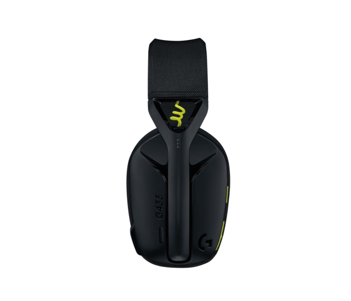 Casque de jeu sans fil Logitech G435 - Bandeau réglable - Bluetooth LightSpeed - 2 microphones - Noir et jaune fluo