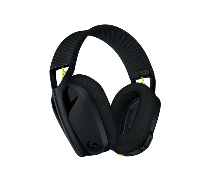 Casque de jeu sans fil Logitech G435 - Bandeau réglable - Bluetooth LightSpeed - 2 microphones - Noir et jaune fluo