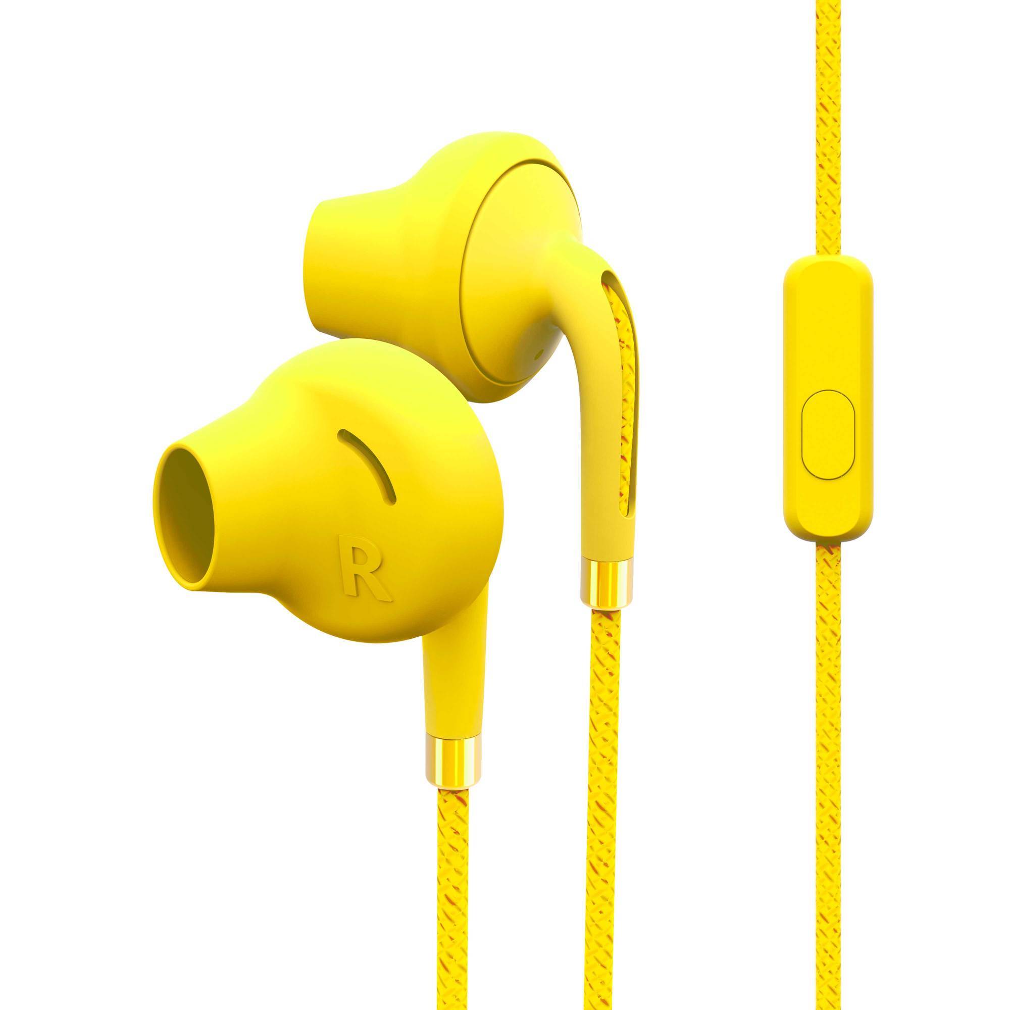 Casque Energy Sistem Style 2+ - Basses profondes - Microphone - Contrôle de conversation - Double longueur - Couleur jaune
