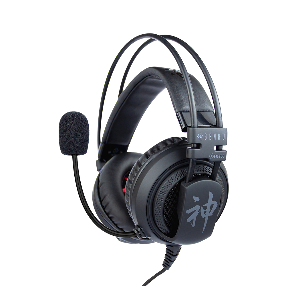 Casque Gaming FR-TEC Genbu - Haut-parleur 50 mm - Microphone flexible - Câble tressé 1,20 m - Couleur Noir