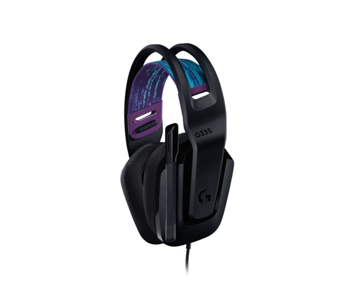 Casque gaming Logitech G335 avec microphone - Adaptateur USB-C - Multiplateforme - Haut-parleurs dynamiques - Jack 3,5 mm - Noir