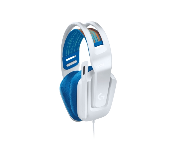 Casque gaming Logitech G335 avec microphone - Adaptateur USB-C - Multiplateforme - Haut-parleurs dynamiques - Jack 3,5 mm - Blanc