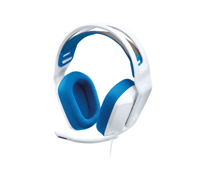 Casque gaming Logitech G335 avec microphone - Adaptateur USB-C - Multiplateforme - Haut-parleurs dynamiques - Jack 3,5 mm - Blanc