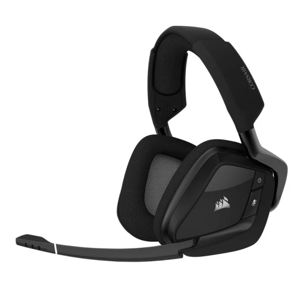 Casque gaming sans fil Corsair Void Elite avec microphone - Connectivité sans fil 2,4 GHz - Son 7.1 immersif - Jusqu'à 16 heures d'autonomie - Gris carbone