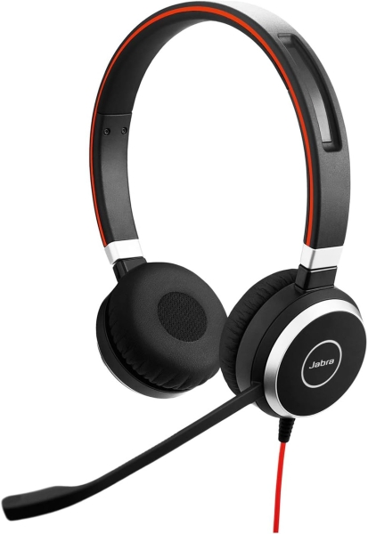 Casque Jabra Evolve 40 MS USB/3,5 mm - Suppression passive du bruit - Bandeau réglable - Commandes en ligne - Noir