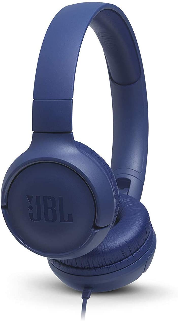 Casque JBL Tune 500 avec Microphone - Bandeau Réglable - Pliable - Commande par Câble - Câble 1,20m