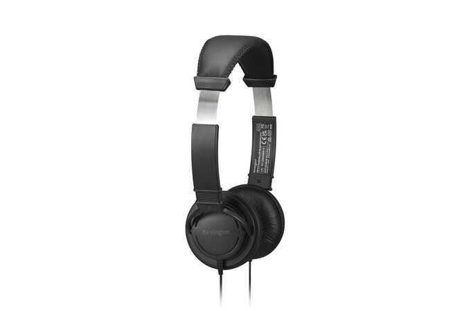 Casque Kensington avec microphone USB - Bandeau réglable - Coussinets d'oreille rembourrés - Commandes sur câble - Câble de 1,80 m - Couleur Noir