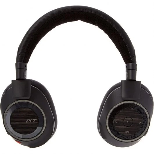 Casque Plantronics Voyager 8200 UC avec microphone Bluetooth 4.01 - Suppression du bruit - Coussinets d'oreille rembourrés - Autonomie jusqu'à 24h - Contrôle du casque - Couleur Noir