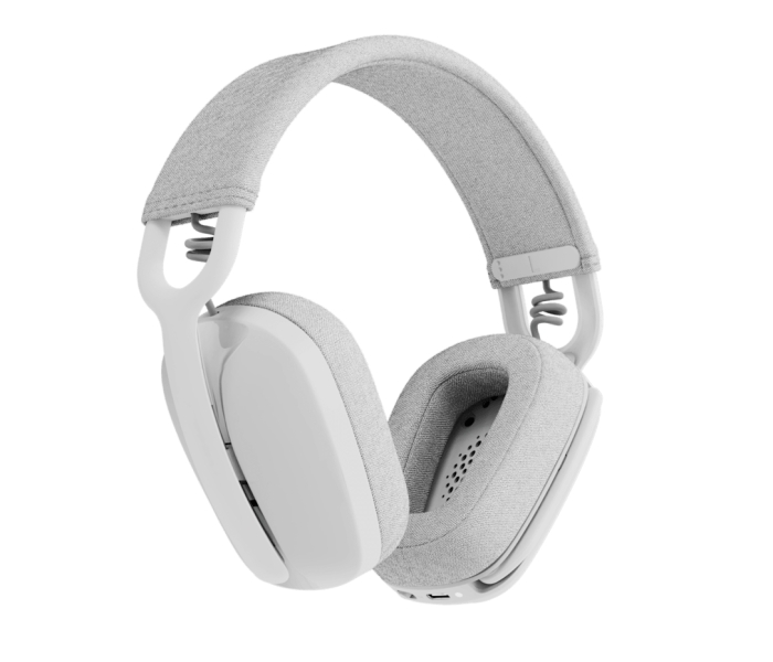 Casque sans fil Logitech Zone Vibe 100 - Bluetooth 5.2 - Portée 30 m - 2 microphones - Blanc cassé