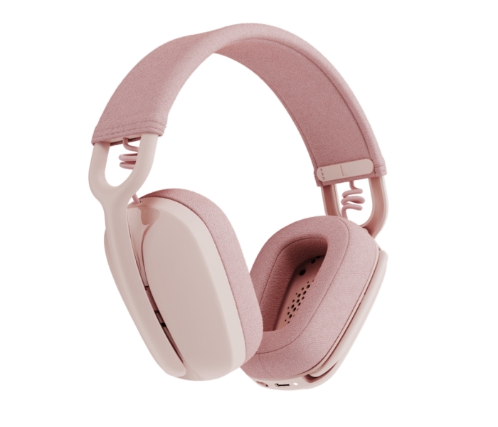 Casque sans fil Logitech Zone Vibe 100 - Bluetooth 5.2 - Portée 30 m - 2 microphones - Rose