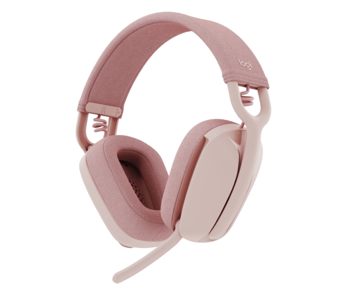 Casque sans fil Logitech Zone Vibe 100 - Bluetooth 5.2 - Portée 30 m - 2 microphones - Rose