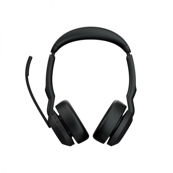 Casque stéréo Jabra Evolve2 55 MS Link 380 avec microphone - Bluetooth - USB-C - Réduction du bruit - Bandeau réglable - Noir