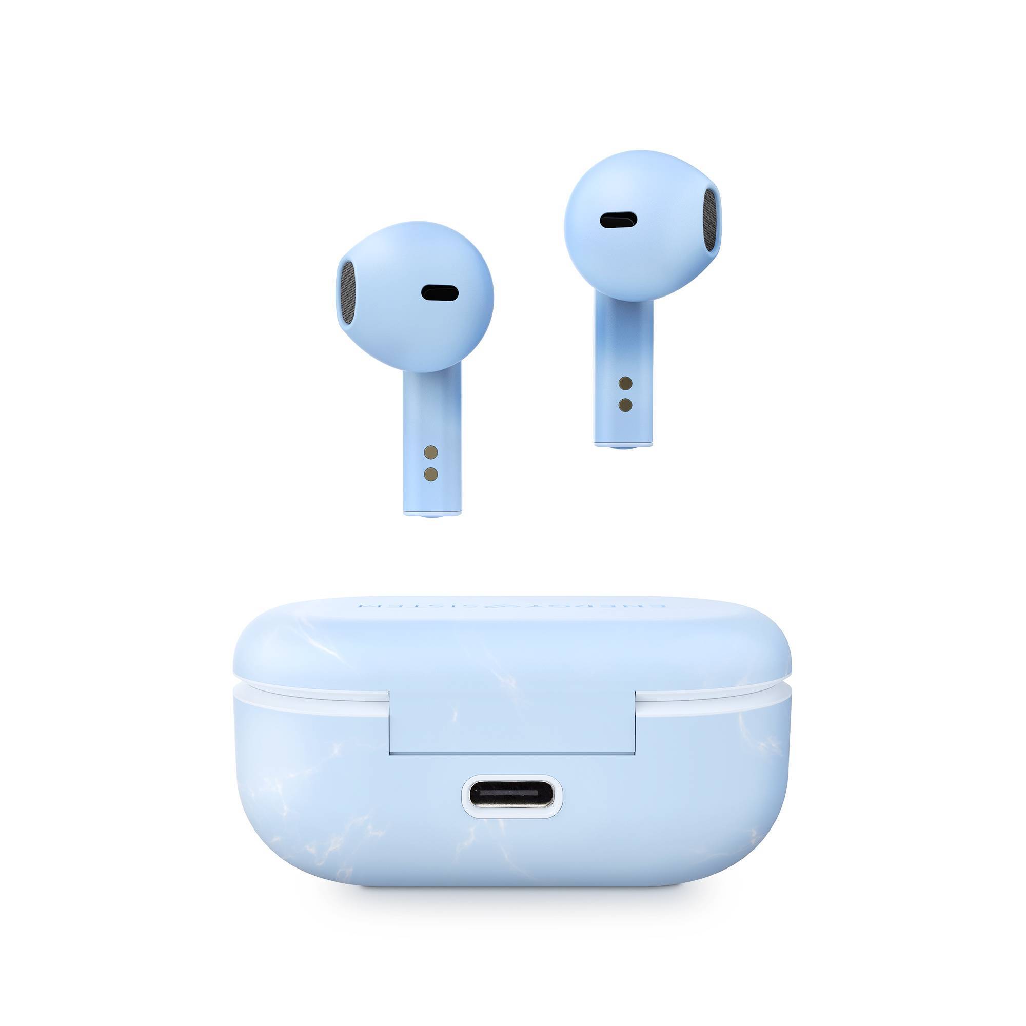 Casque Stéréo Sans Fil Energy Sistem avec Plastique Recyclé - Capteur de Proximité - Assistant Vocal - Batterie 25h - Coloris Bleu