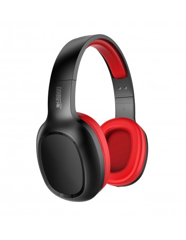 Casque supra-auriculaire Urban Factory Movee – Bluetooth 5.1 – Rechargeable – Noir/Rouge