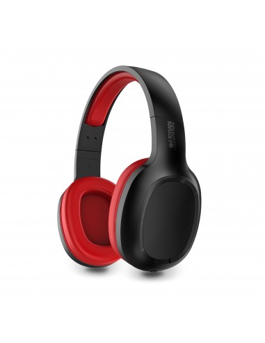 Casque supra-auriculaire Urban Factory Movee – Bluetooth 5.1 – Rechargeable – Noir/Rouge
