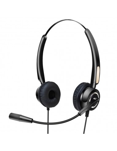 Casque supra-auriculaire Urban Factory Movee - Télécommande - USB-A Plug & Play - Noir