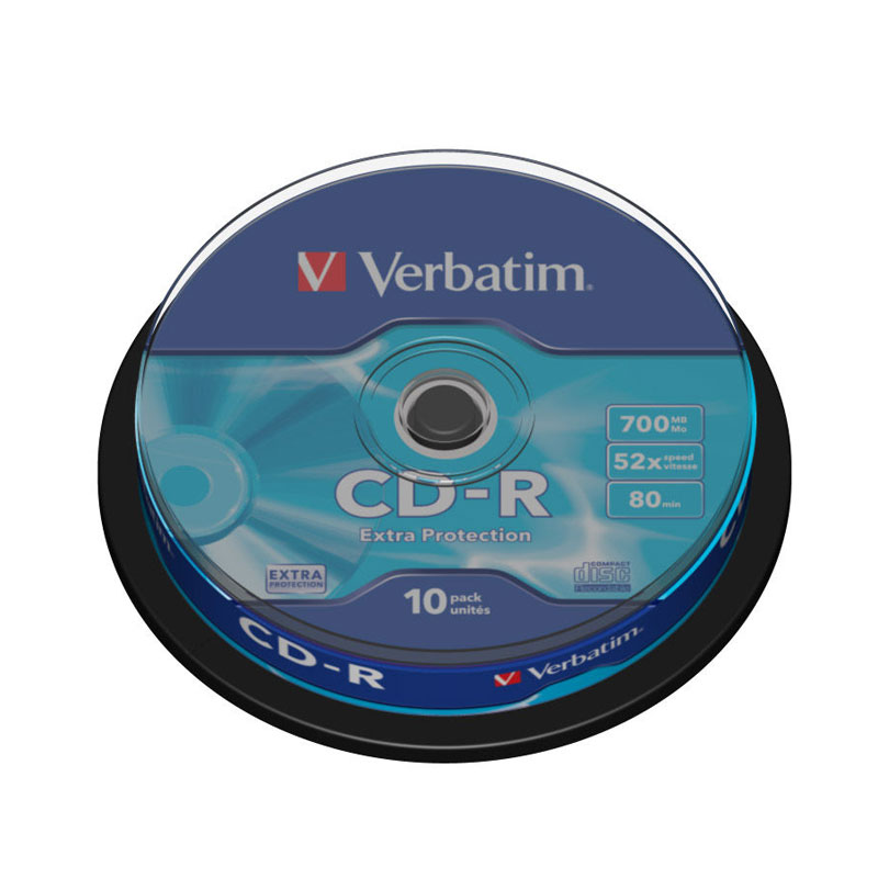CD-R Verbatim 52x 700 Mo (Tarrine 10 Unités)