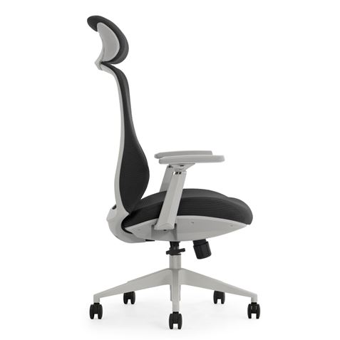 Chaise de bureau Cromad Senior Range SE4000 - Piston à gaz de grade 4 - Supports lombaires et cervicaux réglables - Dossier en maille - Accoudoirs 3D réglables et rembourrés