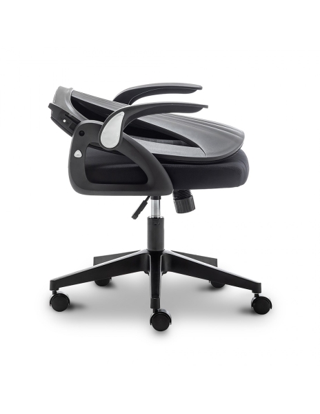 Chaise de bureau ergonomique Urban Factory Ergo - Dossier en maille - Dossier rabattable - Noir