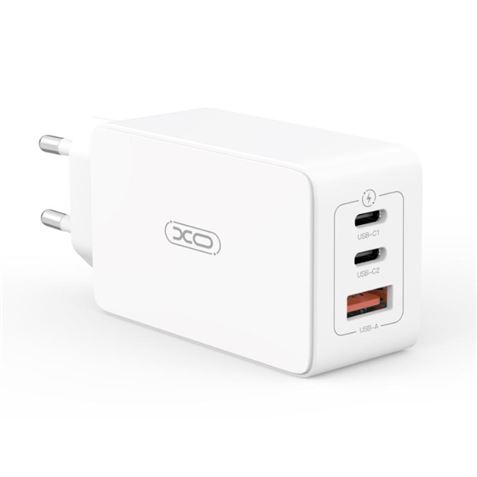 Chargeur de charge rapide XO 65W Protection contre les surtensions - Couleur blanche