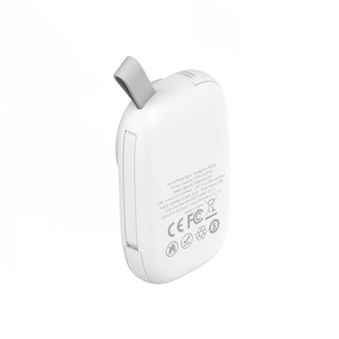Chargeur Magnétique Portable XO - 1200Mah - Chargement sans fil 3W - Type C et USB 5V/2A - Transport facile - Charge rapide - Résistant - Stabilité et protection - Compatible avec plusieurs appareils - Couleur blanche