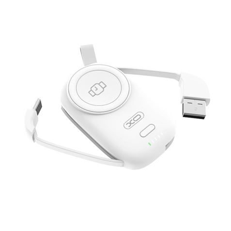 Chargeur Magnétique Portable XO - 1200Mah - Chargement sans fil 3W - Type C et USB 5V/2A - Transport facile - Charge rapide - Résistant - Stabilité et protection - Compatible avec plusieurs appareils - Couleur blanche