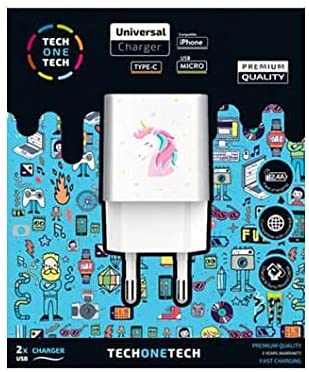Chargeur mural double USB-A Unicorn Dream de TechOneTech - Haute performance