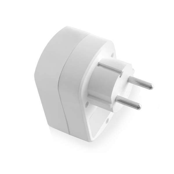 Chargeur mural Ewent 2xUSB-A + prise secteur - 17 W - Blanc