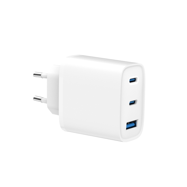 Chargeur mural SPC 2xUSB-C/PD + USB-A 65W - Blanc