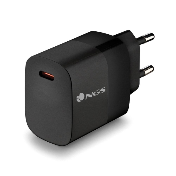 Chargeur Mural Universel NGS Bud 20W 20W Ultrarapide - 1x USB-C PD & PPS - Couleur Noir
