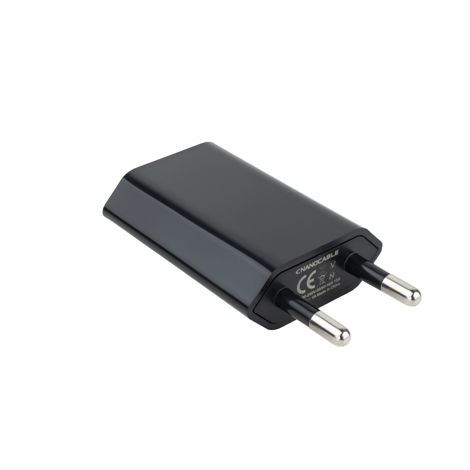 Chargeur Secteur Mini USB Nanocable 5V - Couleur Noir